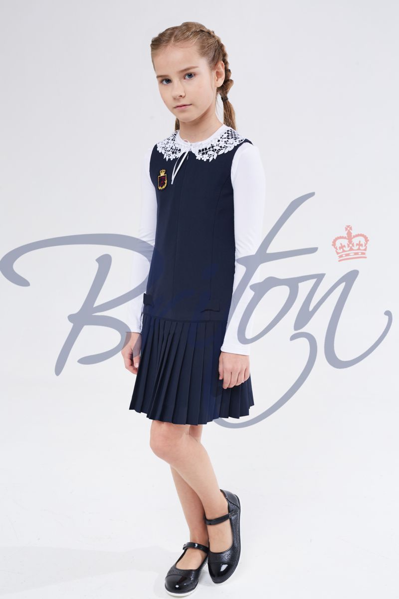 картинка Платье плиссе без рукава с кантом (65039-4PVS) от магазина Одежда+